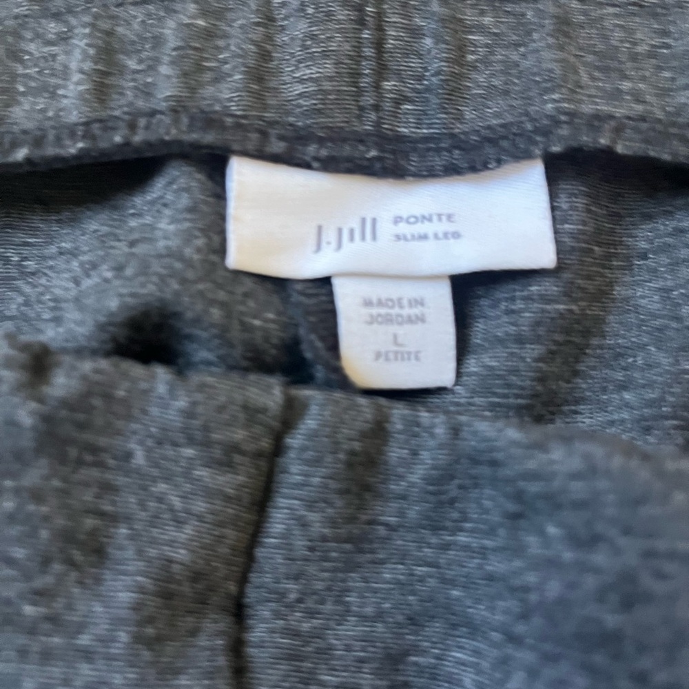 J. Jill Ponte Slim Leg Pants in Charcoal Gray - Picture 3 of 3